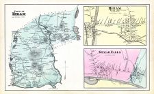 Hiram Town, Hiram Village, Kezar Falls, Oxford County 1880